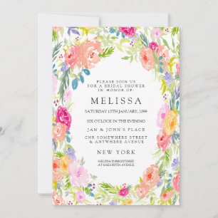 Country Floral Garden BRIDAL Shower Invite
