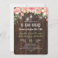 Country Floral Old Barn Mason Jar Lights I DO BBQ