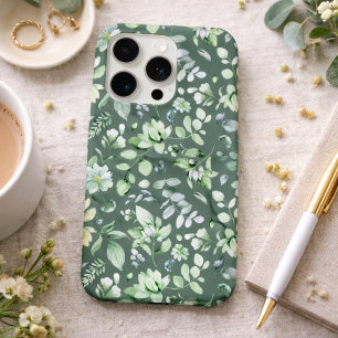 Country Floral Sage Green  iPhone 15 Pro Case