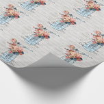 Country Floral Wood Mason Jar Wedding Wrapping Paper<br><div class="desc">(1) You are able to change the background by clicking the "Customize it" button and then setting the background colour or adding your own background image. (2) All text style, colours, sizes can also be modified to fit your needs. (3) If you need any customization or matching items, please contact...</div>
