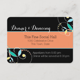 Country Folk Art Inspired Reception Information Enclosure Card