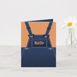 Country Folk Overalls Custom Card
