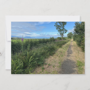 Country Footpath on the Isle of Bute Scotland on a Holiday Card