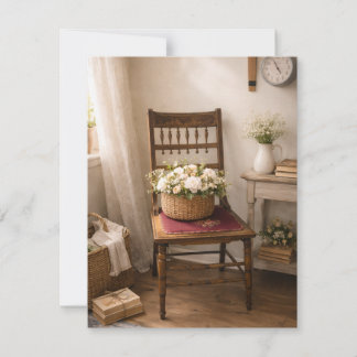 Country French Chair Greeting Card – Cottage Core