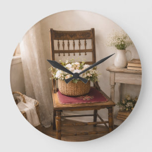 Country French Chair Wall Clock – Cottage Core