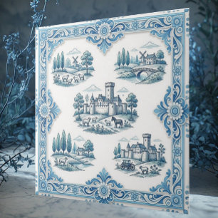 Country French Cottagecore Pastoral Vintage Rustic Tile