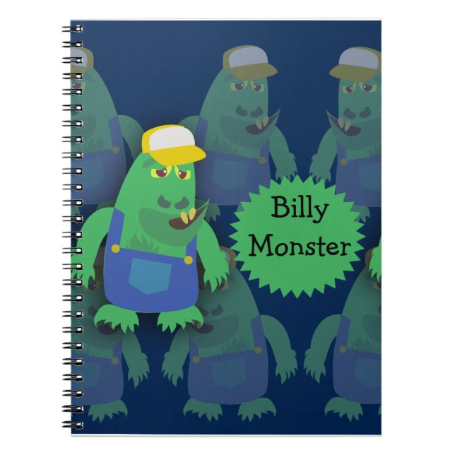 Country Fried Funny Cartoon Monster Character Notebook (Front)