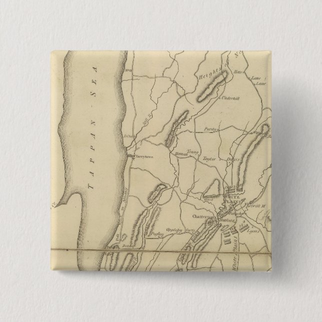 Country from Frog's Point to Croton River 2 Inch Square Button (Front)