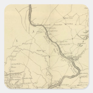 Country from Rariton River in East Jersey Square Sticker