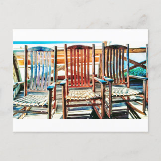 Country Front Porch Rockers Postcard