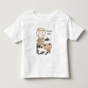 Country Fun! Farm Kid/Cow Toddler 2T- 4T Tee Shirt