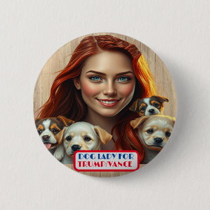 Country Gals Dog Lady for Trump/Vance Button