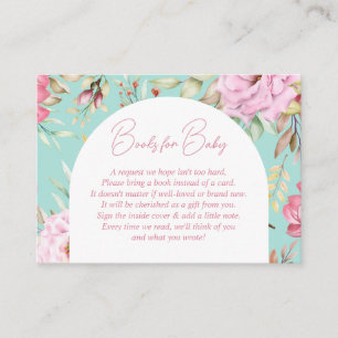 Country Garden Floral Baby Book Request Enclosure Card