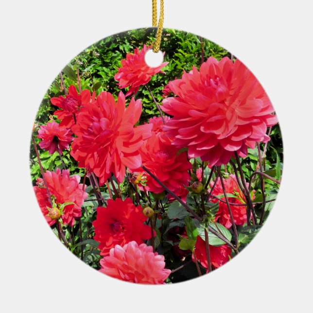 COUNTRY GARDEN FLOWERS CERAMIC ORNAMENT (Front)
