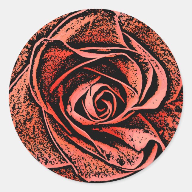 COUNTRY GARDEN FLOWERS CLASSIC ROUND STICKER (Front)