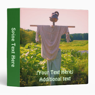 Country Garden Scarecrow Nature Personalized Binder