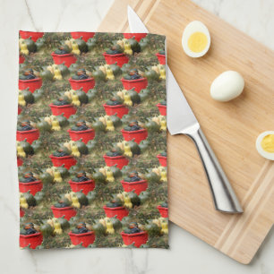 Country Garden Squash Nature Pattern Kitchen Towel