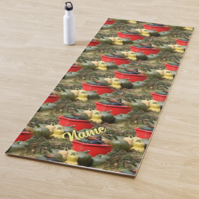 Country Garden Squash Nature Personalized Yoga Mat (In Situ)