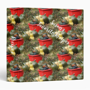 Country Garden Squash Pattern Personalized Recipe Binder