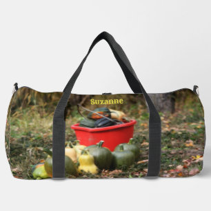 Country Garden Squash Personalized Large Duffle Bag