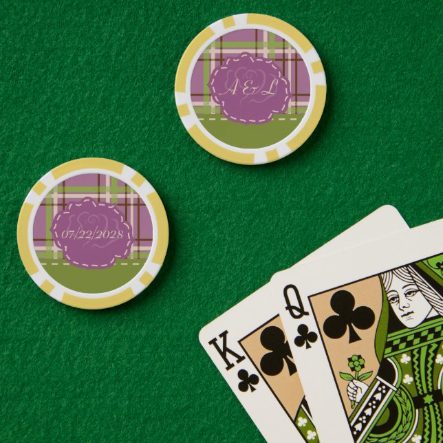 Country Garden Wedding Poker Chips (Poker Table (Double))