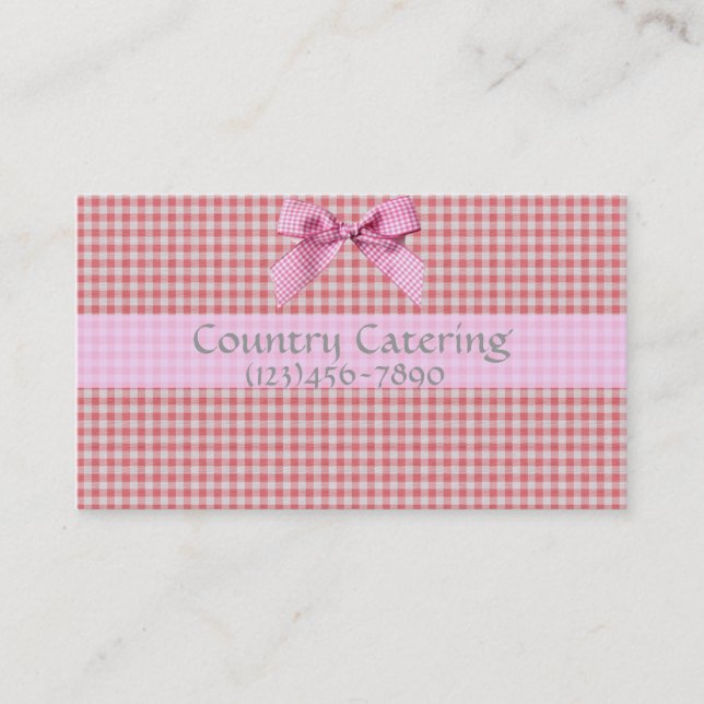 Country Gingham Business Card (Front)