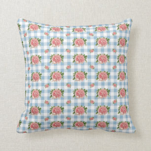 Country Gingham Throw Pillow