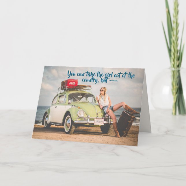 COUNTRY GIRL BIRTHDAY CARD (Front)