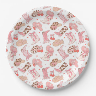 Country Girl Cowboy Boots n’ Hats Paper Plate