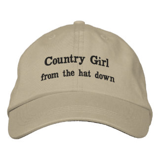 Country Girl Embroidered Hat