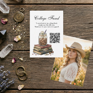 Country Girl Graduation College Fund QR Code  Enclosure Card