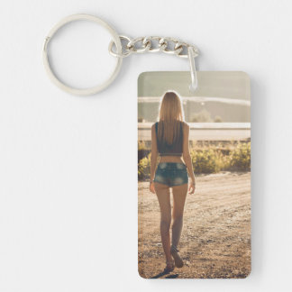 Country Girl Photo Key Chain