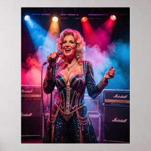 Country Glamour Under Stage Lights Poster