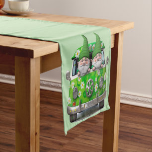  Country Green Gnomes  Short Table Runner