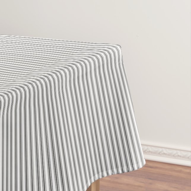 Country Green Pin Stripe Tablecloth (In Situ)