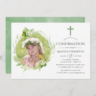Country Greenery Confirmation Invitation