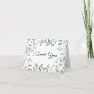 Country Greenery Floral Thank You Card