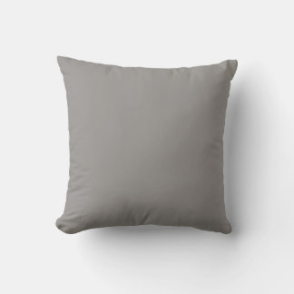 Country Grey Solid Colour Throw Pillow