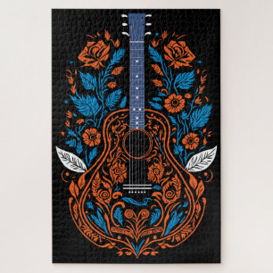Country Guitar Art Jigsaw Puzzle