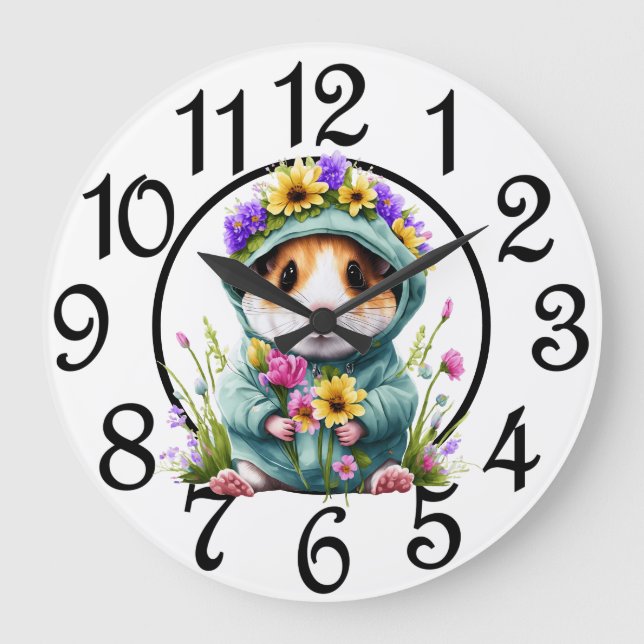 Country Hamster Acrylic Wall Clock (Front)
