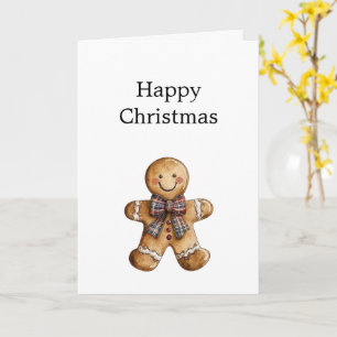 Country Happy Gingerbread Cookie Christmas Card