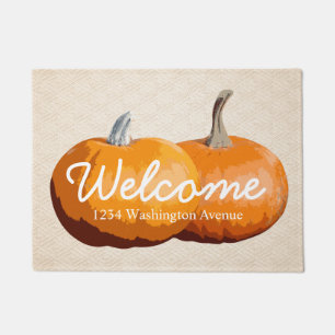 Country Harvest Pumpkins Welcome - Personalized Doormat