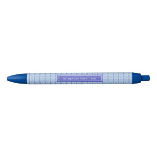 Country Heart Stripes Personalized Name Black Ink Pen