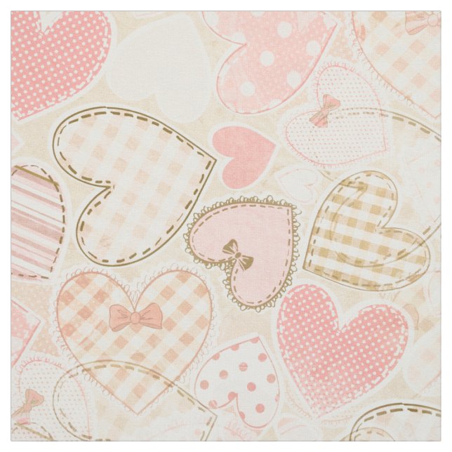 Country Hearts Fabric (Swatch)