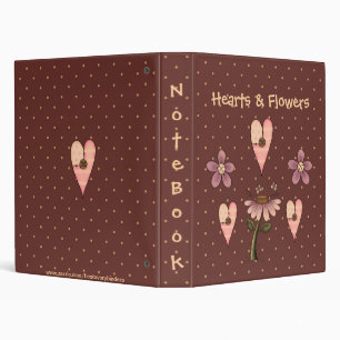 Country Hearts & Flowers Notebook Avery Binder