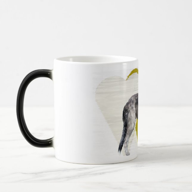 Country Hearts Irish Wolfhound Magic Mug (Left)