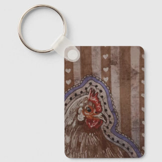 Country Hen Keychain