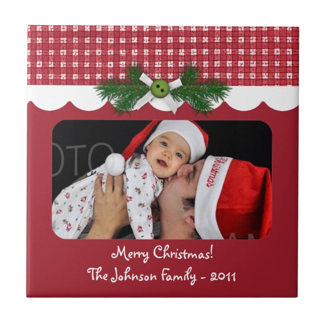 Country Holiday Photo Tile (Front)