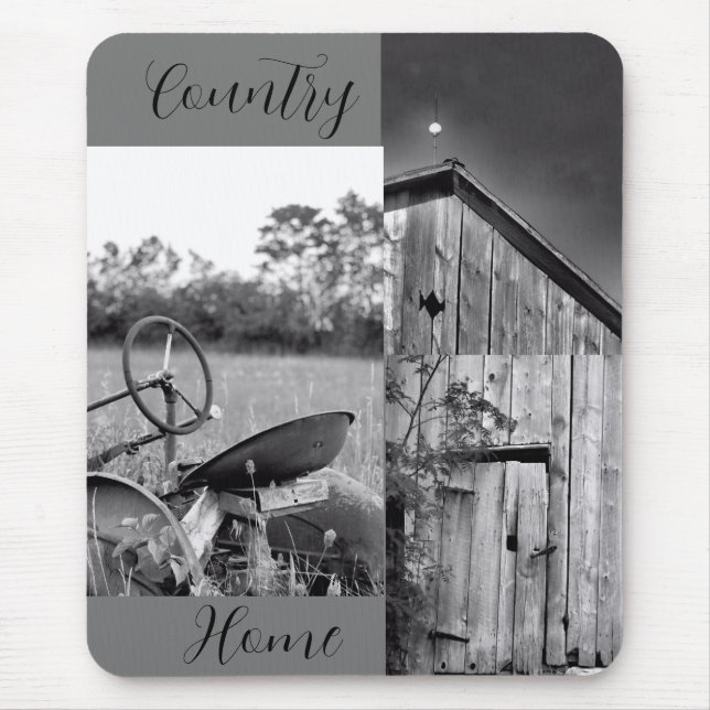 "Country Home" Tractor Barn Collage Mouse Pad (Front)