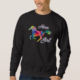 Country Horse Girl Riding Horses HorseBack Rider E Sweatshirt